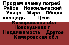 Продам ячейку погреб › Район ­ Новоильинский › Улица ­ Мира › Общая площадь ­ 4 › Цена ­ 45 000 - Кемеровская обл., Новокузнецк г. Недвижимость » Другое   . Кемеровская обл.